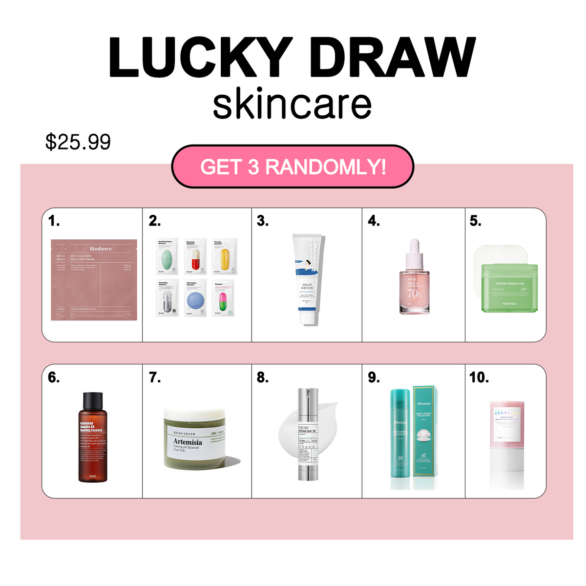 [ LUCKY DRAW ] SKINCARE $25.99