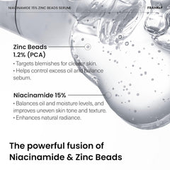 [ FRANKLY ] Niacinamide 15% & Zinc Beads 1.2% Serum 30ml / 1 fl.oz