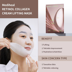 [ MEDIHEAL ] Retinol Collagen Cream Lifting Mask 10-PACK