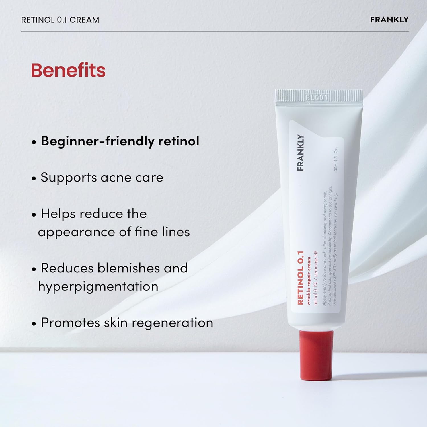 [ FRANKLY ] Retinol 0.1% Cream 30ml / 1.01 fl oz