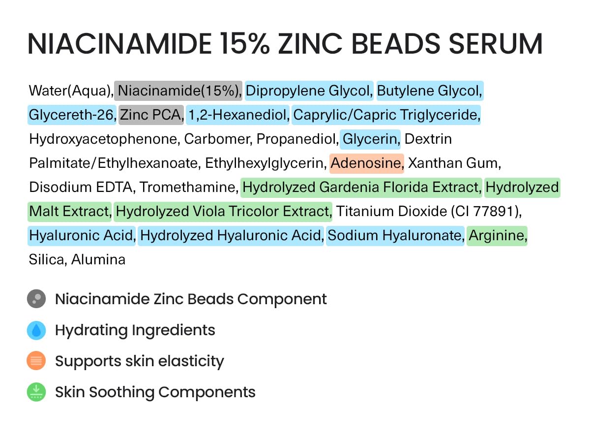 [ FRANKLY ] Niacinamide 15% & Zinc Beads 1.2% Serum 30ml / 1 fl.oz