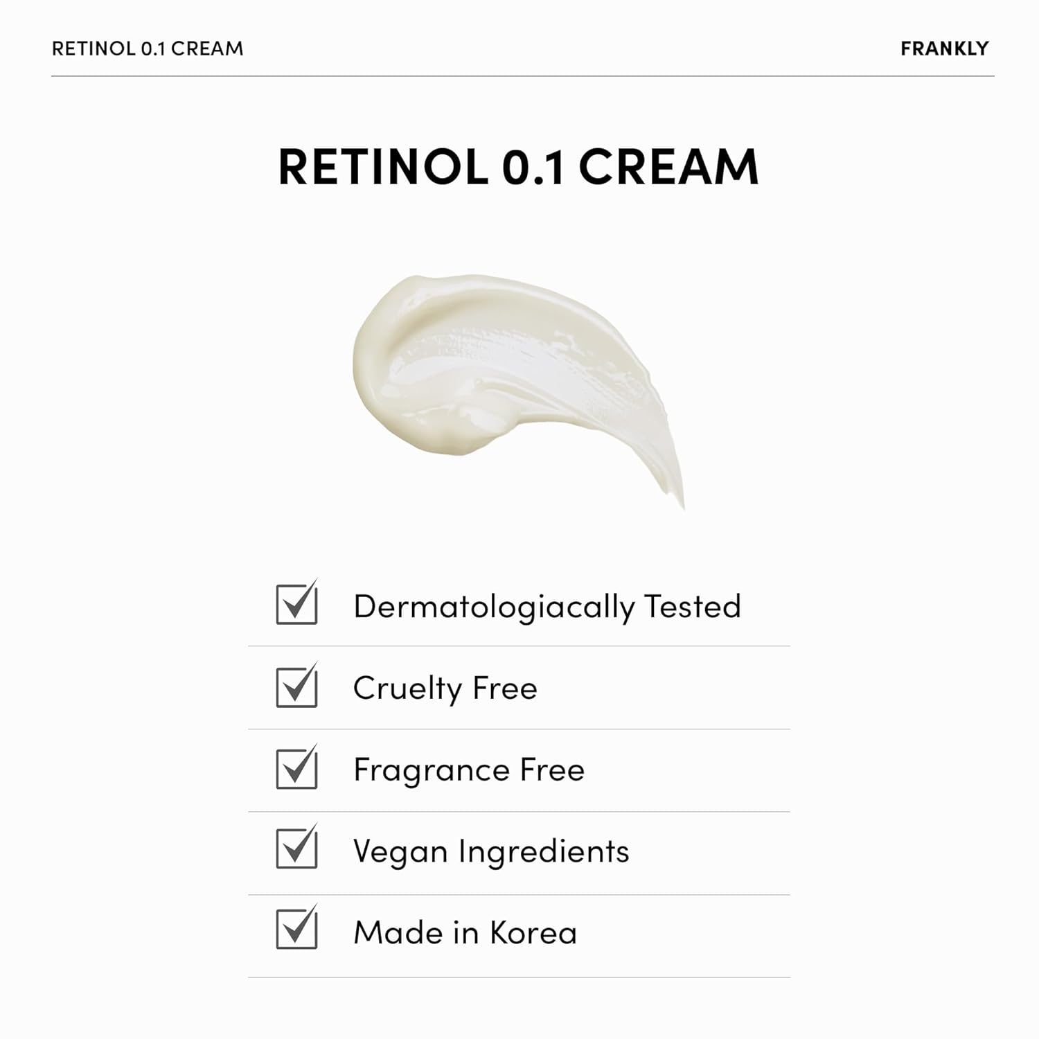 [ FRANKLY ] Retinol 0.1% Cream 30ml / 1.01 fl oz