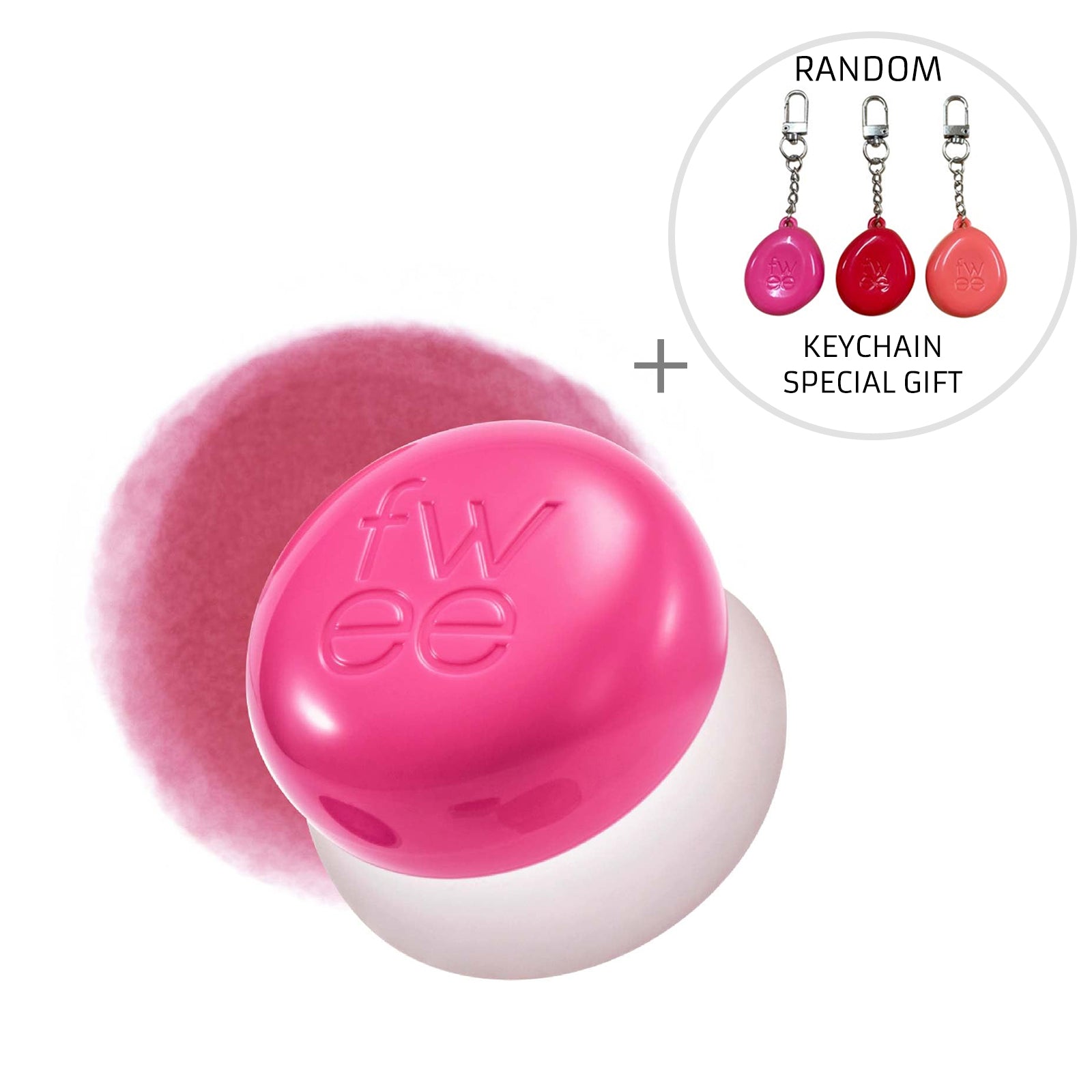 FWEE Lip&Cheek Blurry Pudding Pot (5colors) + RANDOM KEYCHAIN