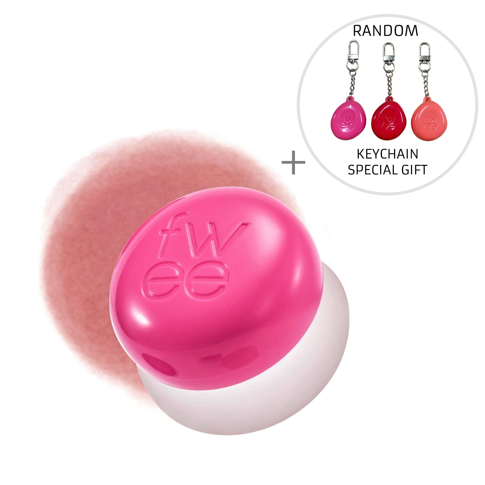 FWEE Lip&Cheek Blurry Pudding Pot (5colors) + RANDOM KEYCHAIN