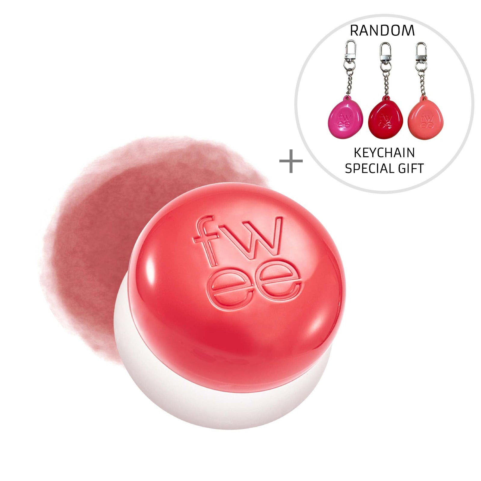 FWEE Lip&Cheek Blurry Pudding Pot (5colors) + RANDOM KEYCHAIN