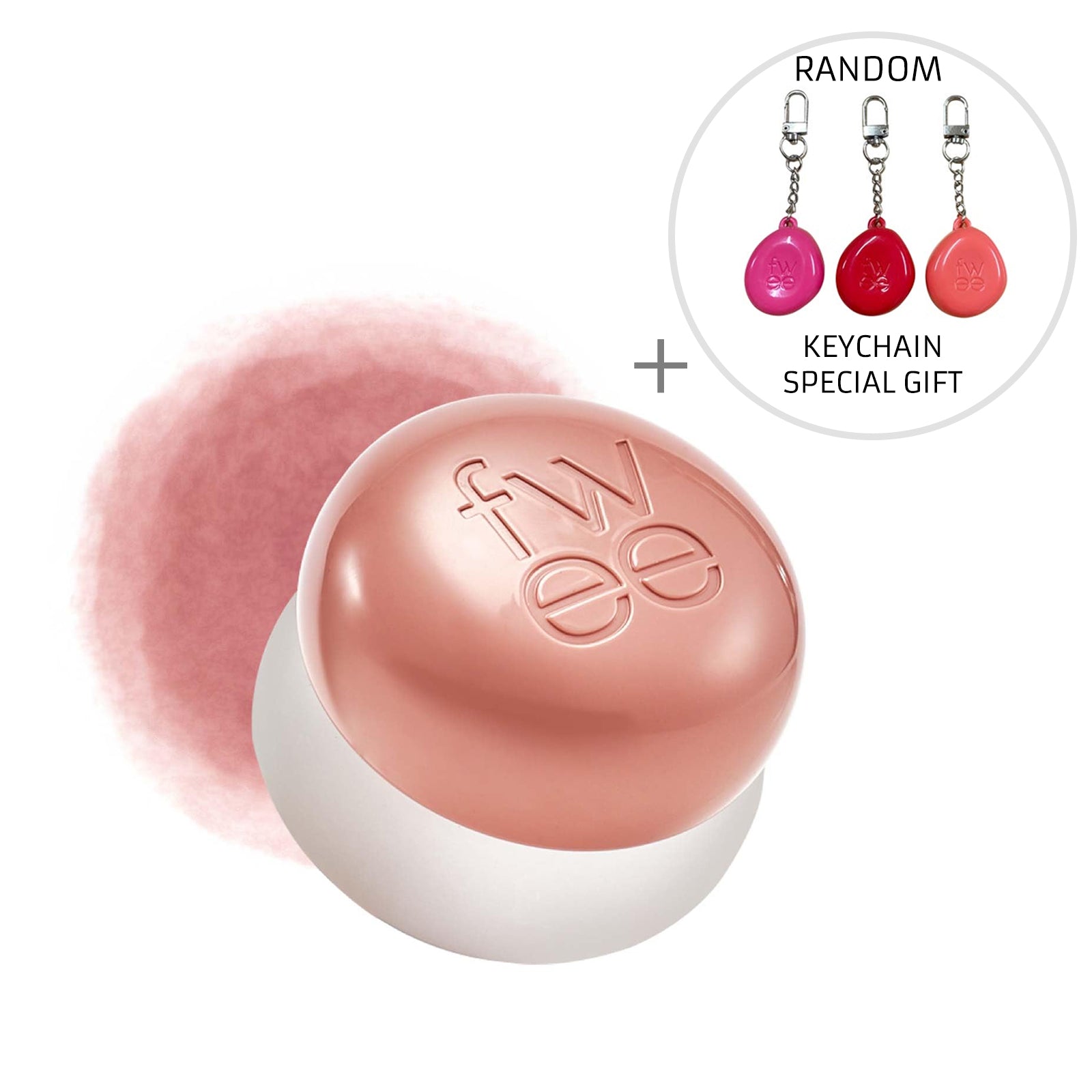 FWEE Lip&Cheek Blurry Pudding Pot (5colors) + RANDOM KEYCHAIN