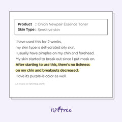 [ ISNTREE ] Onion Newpair Essence Toner, 200ml / 6.76 fl. oz.